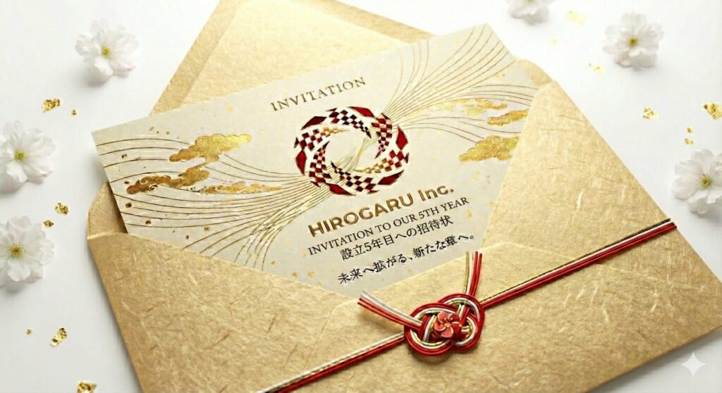 祝5年目への招待状 株式会社 HIROGARU